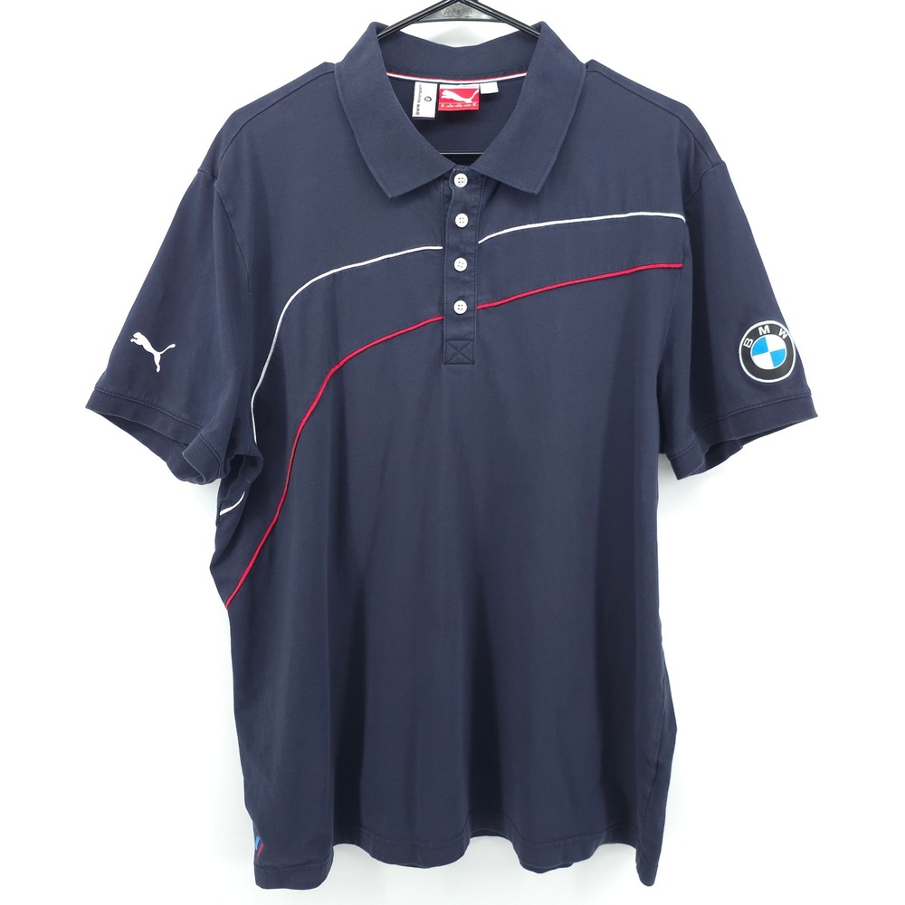 Puma Mens Polo BMW Motorsport XL Navy Blue Racing Sporty Shirt